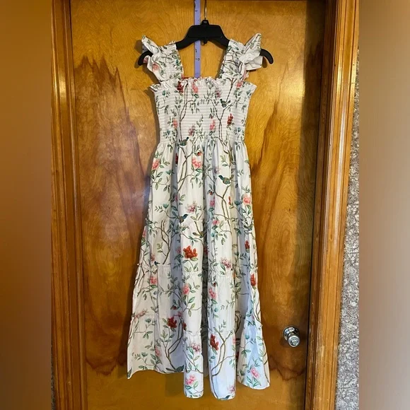 Hill House Home Ellie Nap Dress Diane Hill Pink Floral Midi 2022 Size Medium - Picture 11 of 11